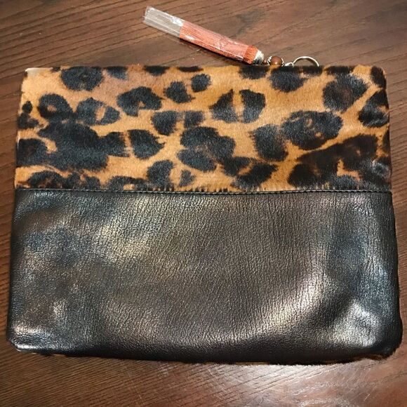 ANTONIO MELANI pony hair and leather clutch - Picture 2 of 9